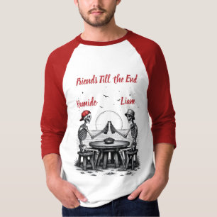 T-shirt À la bonne vôtre des meilleurs amis squelettes
