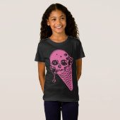 T-shirt à la crème glacée rose (Devant entier)