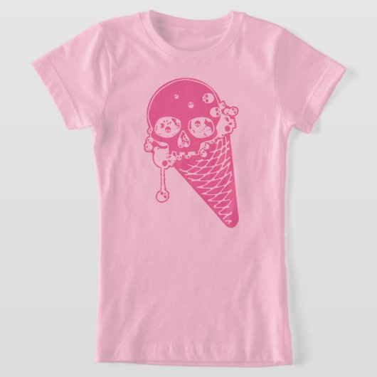 T-shirt à la crème glacée rose (Poser)