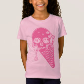 T-shirt à la crème glacée rose (Devant)