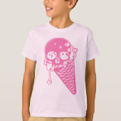 T-shirt à la crème glacée rose (Devant)
