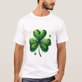 T-Shirt à la feuille de trèfle de la Saint-Patrick (Devant)