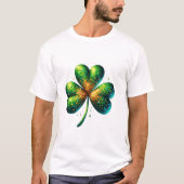 T-Shirt à la feuille de trèfle de la Saint-Patrick (Devant)
