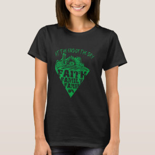 T-shirt À La Fin De La Journée Foi Famille Ferme Tracteur