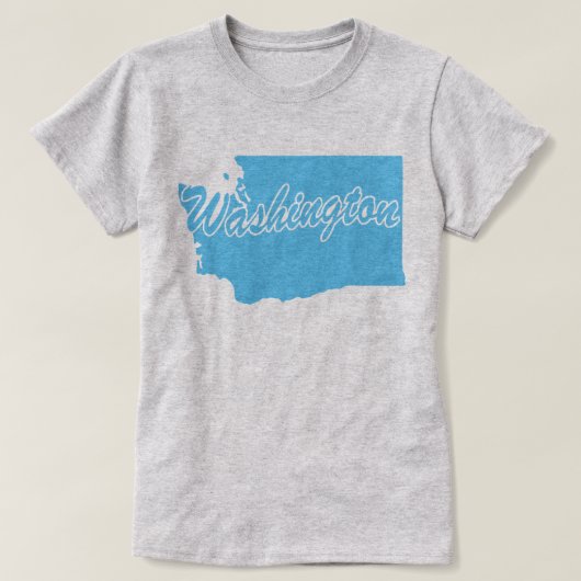 T-shirt à la forme de l'État de Washington (Design devant)