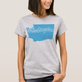 T-shirt à la forme de l'État de Washington (Devant)