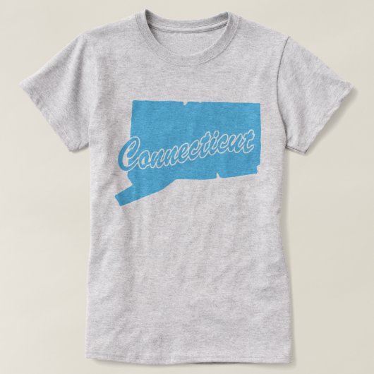 T-shirt à la forme de l'État du Connecticut (Design devant)