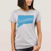 T-shirt à la forme de l'État du Connecticut (Devant)