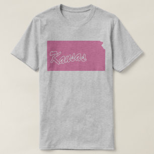 T-shirt à la forme de l'État du Kansas