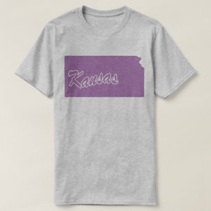 T-shirt à la forme de l'État du Kansas