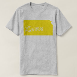 T-shirt à la forme de l'État du Kansas