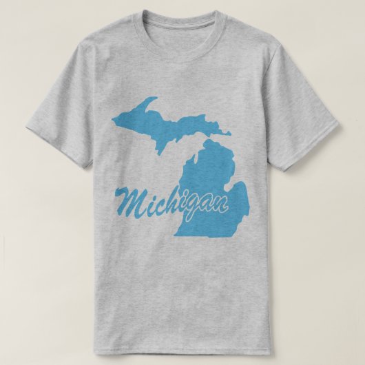 T-shirt à la forme de l'État du Michigan (Design devant)