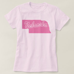 T-shirt à la forme de l'État du Nebraska