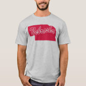 T-shirt à la forme de l'État du Nebraska (Devant)