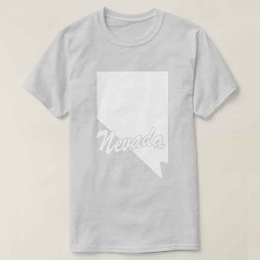 T-shirt à la forme de l'État du Nevada (Design devant)