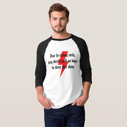 T-shirt à la hausse des coûts (Devant entier)