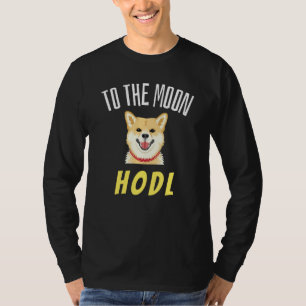 T-shirt À La Lune Hodl Shiba Inu Coin Doge Cryptocurrc