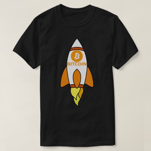 T-shirt À la Lune Rocket Bitcoin (Design devant)