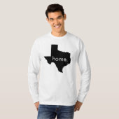 T-shirt à la maison de douille du Texas long (Devant entier)