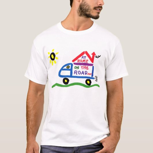 T-shirt À la maison sur la route (Devant)