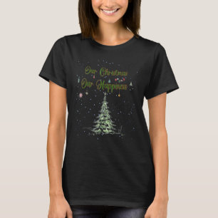 T-shirt À la Nuit familiale de Noël avec un arbre