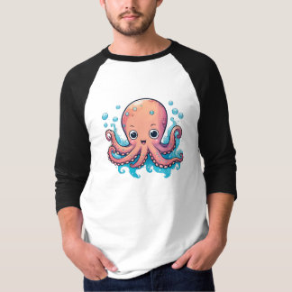 T-Shirt à la pieuvre mignonne - Le délice d'Ocean