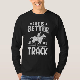 T-shirt À La Piste Cheval Jockey Horse Racing