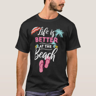 T-shirt À la plage Vacances à la plage pour femmes