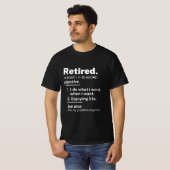 T-shirt à la retraite. définition drôle de retraite (Devant entier)
