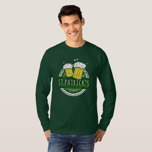 T-shirt À la Saint-Patrick Bières Vertes (Devant entier)