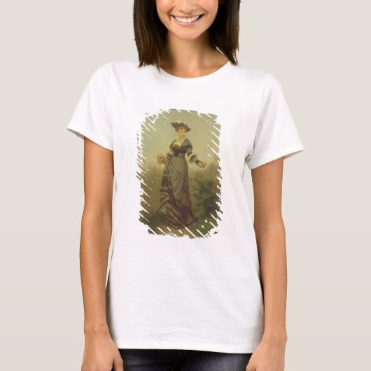 T-shirt A Lady picking flowers in a landscape (panel) (Devant)