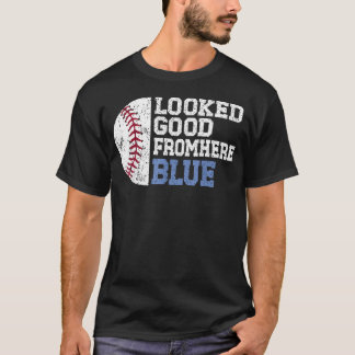 T-shirt A l'air bien d'ici Blue Maman drôle de softball