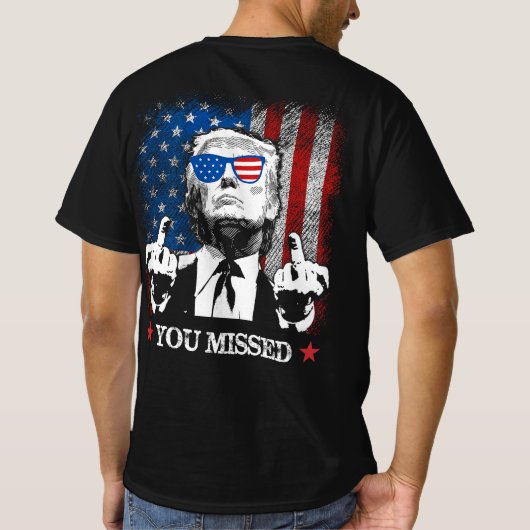 T-shirt (À L'ARRIÈRE) Trump 2024 - Drapeau américain vous (Dos)