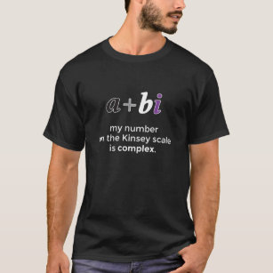 T-shirt a+l'as complexe de nombre de Kinsey de Bi colore