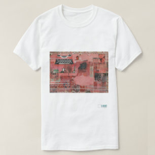 T-shirt à l'avant avec texte en rouge
