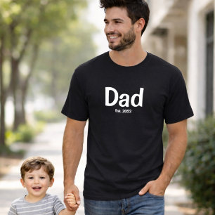 T-Shirt à l'écriture blanche établie par papa