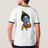T-shirt à l'effigie de Bébé Krishna mangeant du be (Dos)