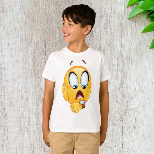 T-Shirt à l'émoji stressé