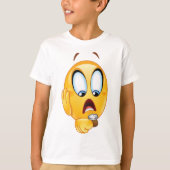 T-Shirt à l'émoji stressé (Devant)