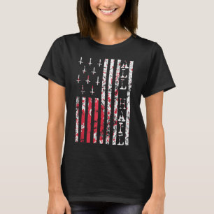 T-shirt À l'envers Croix Occulte Drapeau Américain Tous Ha