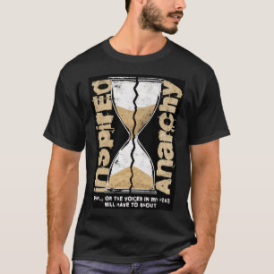 T-shirt À l'envers et anxieux – Graphisme du sablier fissu