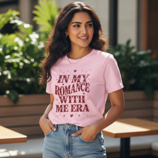 T-shirt À l'ère de ma romance avec moi Saint-Valentin Rétr