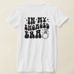 T-shirt À l'ère de mes fiançailles, mariée rétro groovy (a