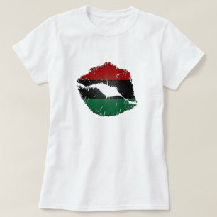 T-shirt à lèvres afrocentrique