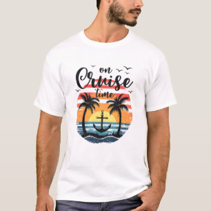 T-shirt À L'Heure De Croisière Femmes Cocotier Arbre Famil