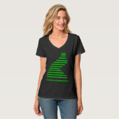 T-shirt à lignes horizontales (Devant entier)