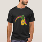 T-shirt A little fruity with pineapple and rainbow for pri (Devant)