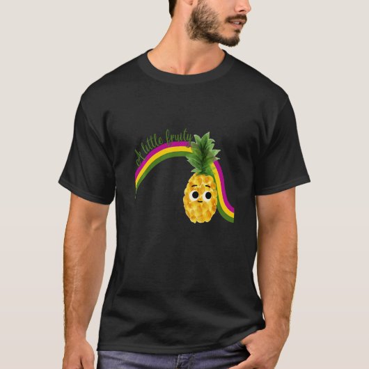 T-shirt A little fruity with pineapple and rainbow for pri (Devant)