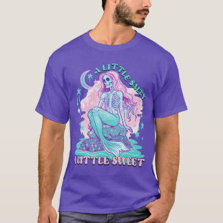 T-shirt A Little Salty A Little Sweet Mermaid Skeleton Sum