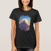 T-shirt A lonely mountain of candy cotton with clouds (Devant)